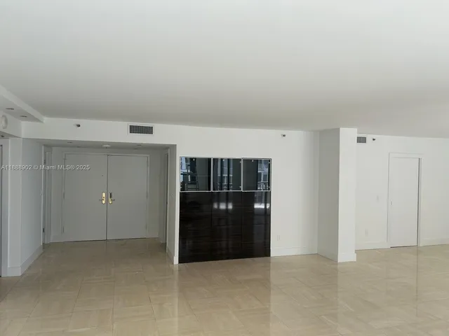 an empty room with closet