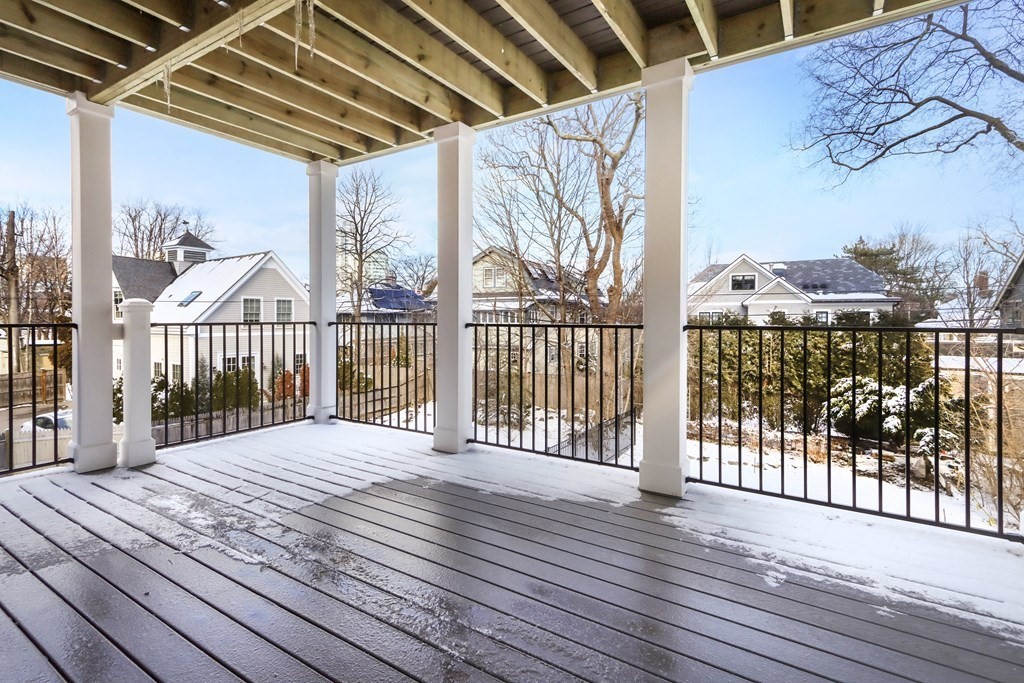 189 Babcock Street, Unit 2 Brookline, MA 02446 - Photo 34 of 39 a view of balcony with wooden floor