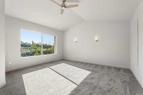 an empty room with a window