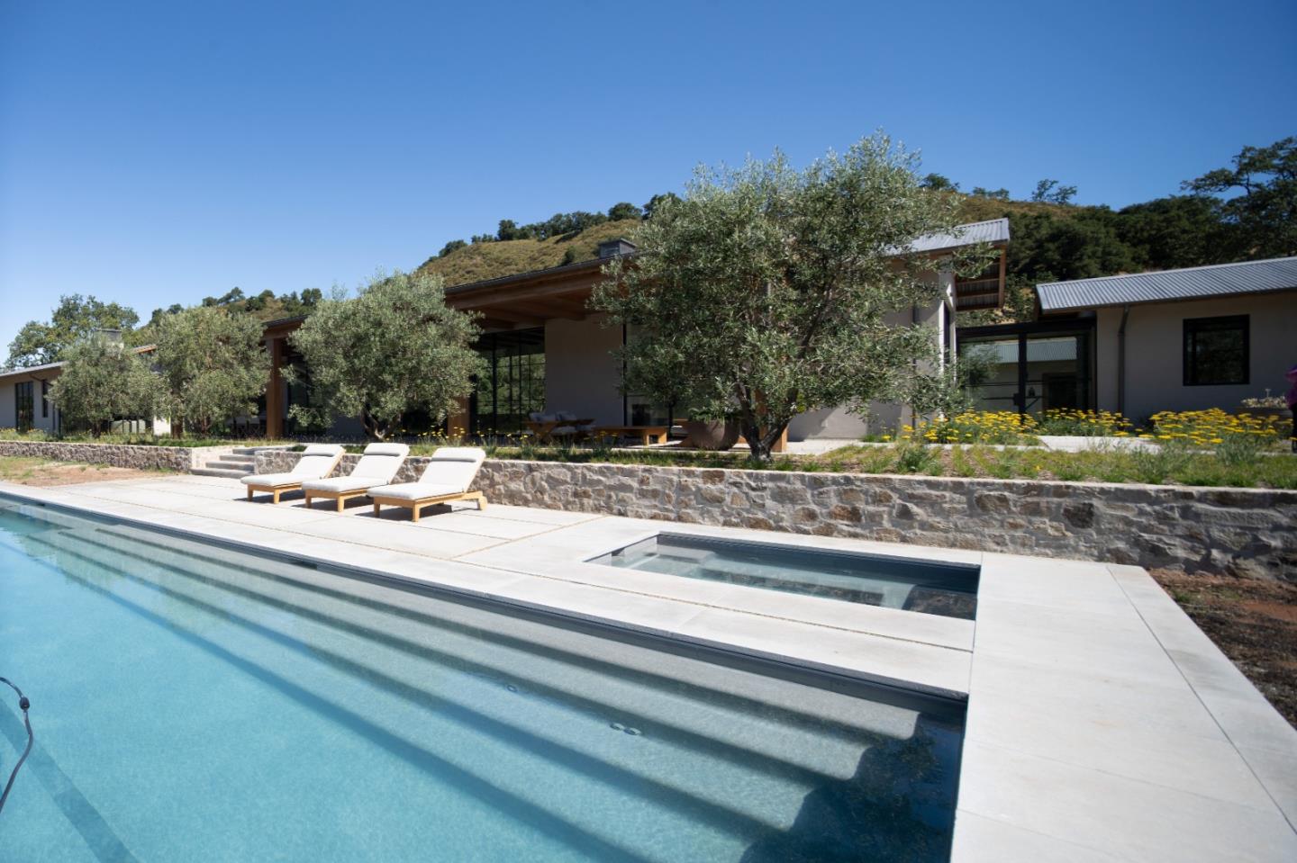 16 Touche Pass Carmel, CA 93923 - Photo 31 of 42 a view of swimming pool with a yard and large trees