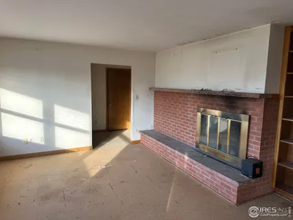 a hallway with a flat screen tv