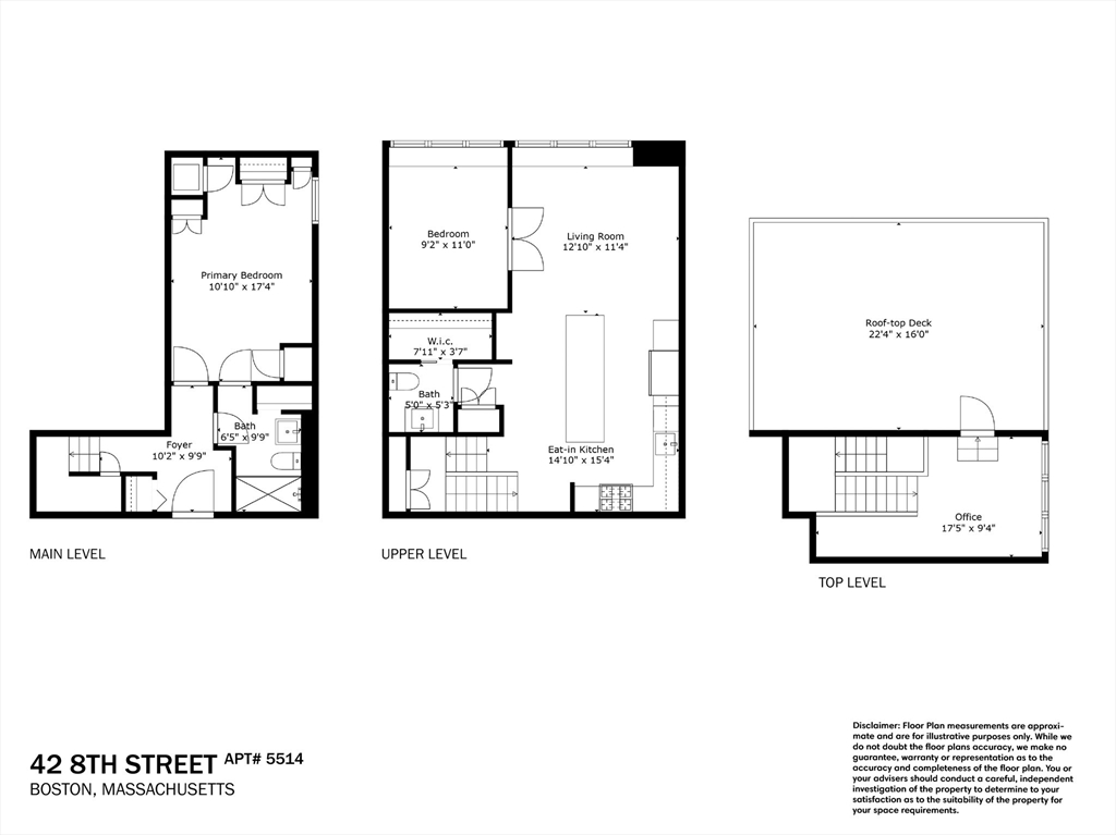 42 8th Street, Unit 5514 Boston, MA 02129 - Photo 38 of 38 a picture of a floor plan