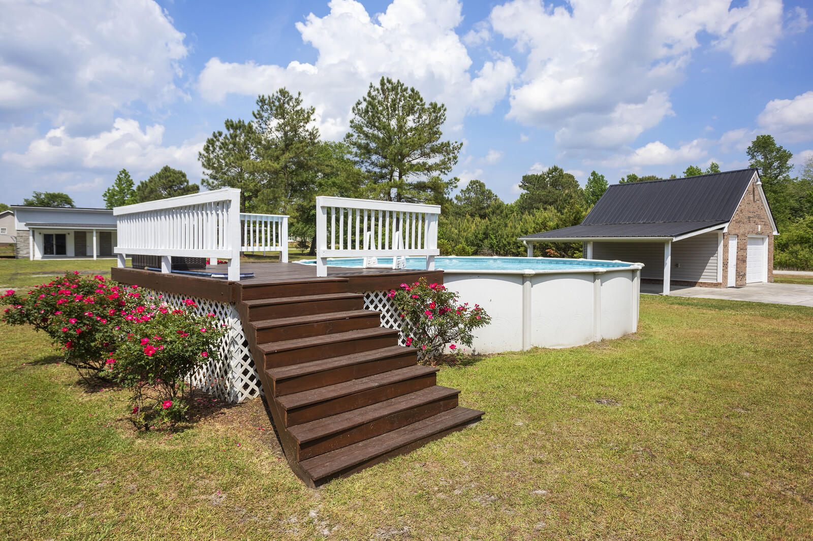 421 Jackson Store Road Beulaville, NC 28518 - Photo 50 of 99 Deck and Stairs to Pool