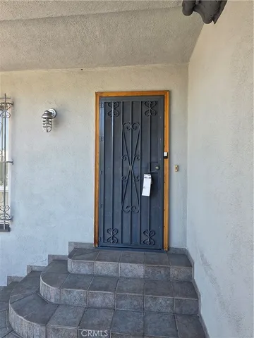 a view of front door