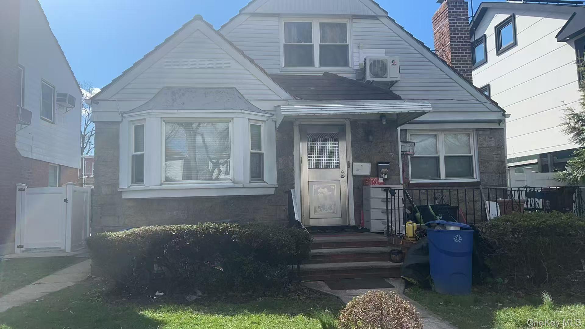 a front view of a house with entryway