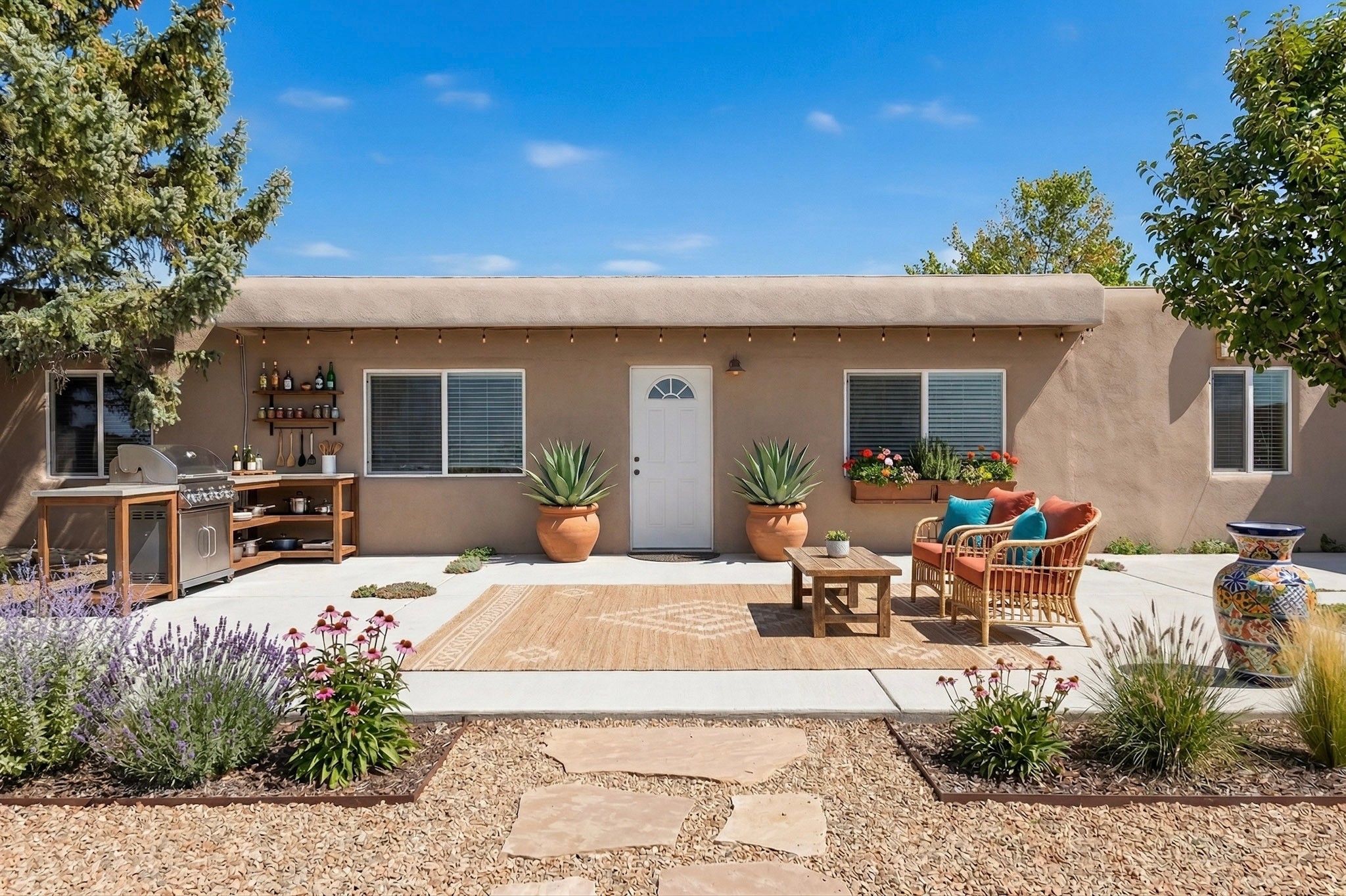 32 Lucero Road, Unit AB Santa Fe, NM 87508 - Photo 27 of 40 Main home backyard