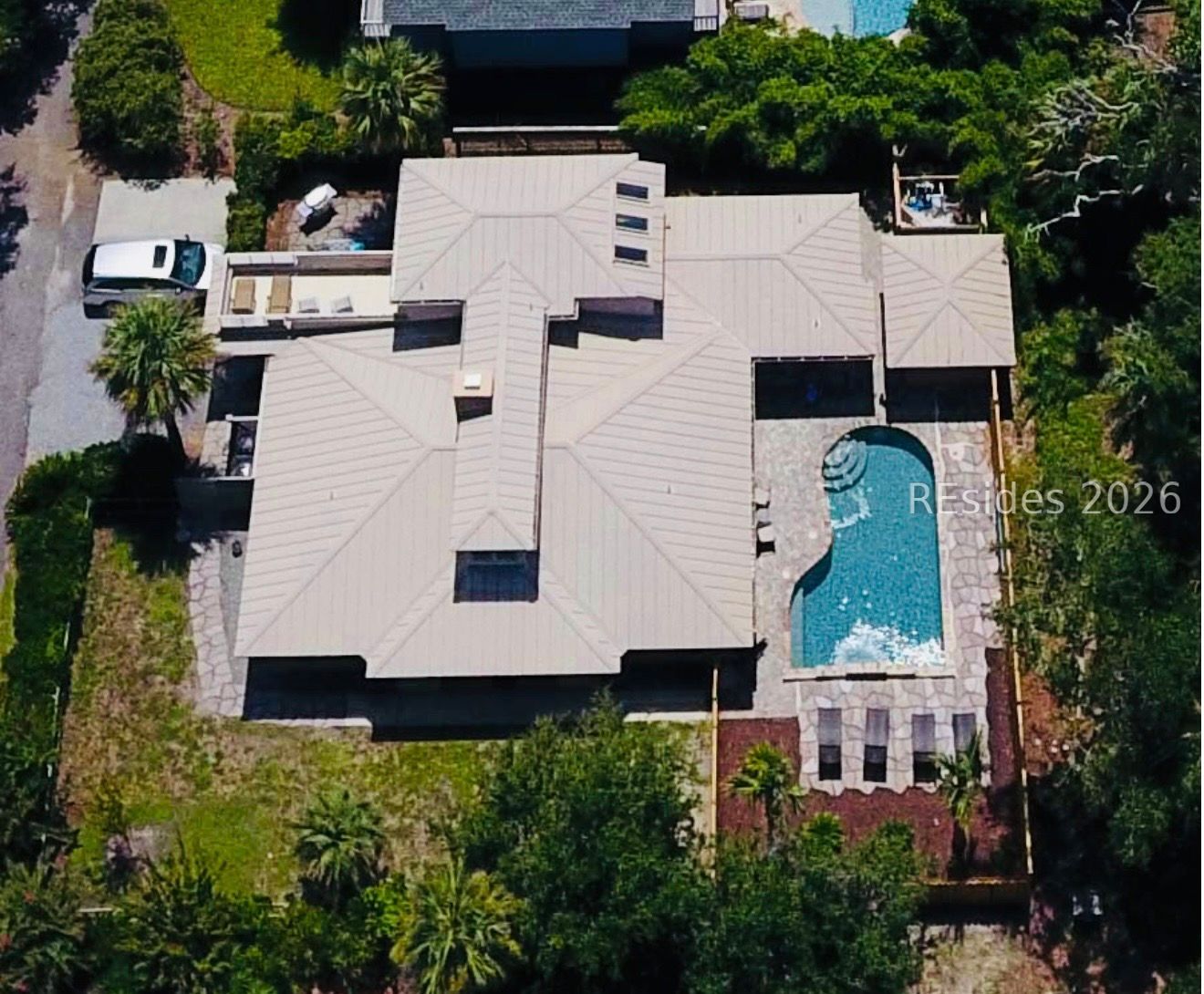 2 Night Hawk Street Hilton Head Island, SC 29928 - Photo 5 of 56 Arial showing lots of private outdoor space