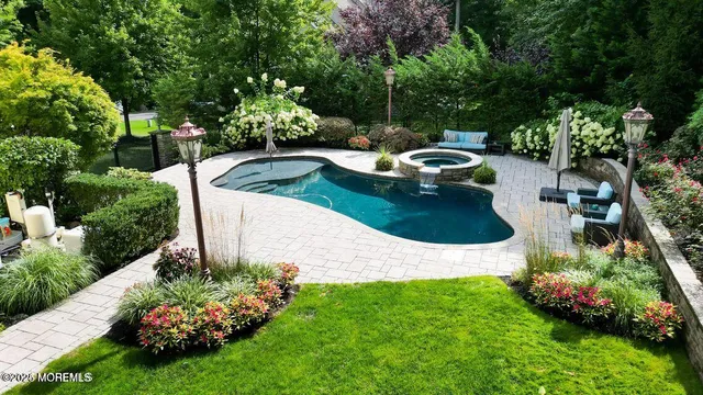 a view of a garden with potted plants