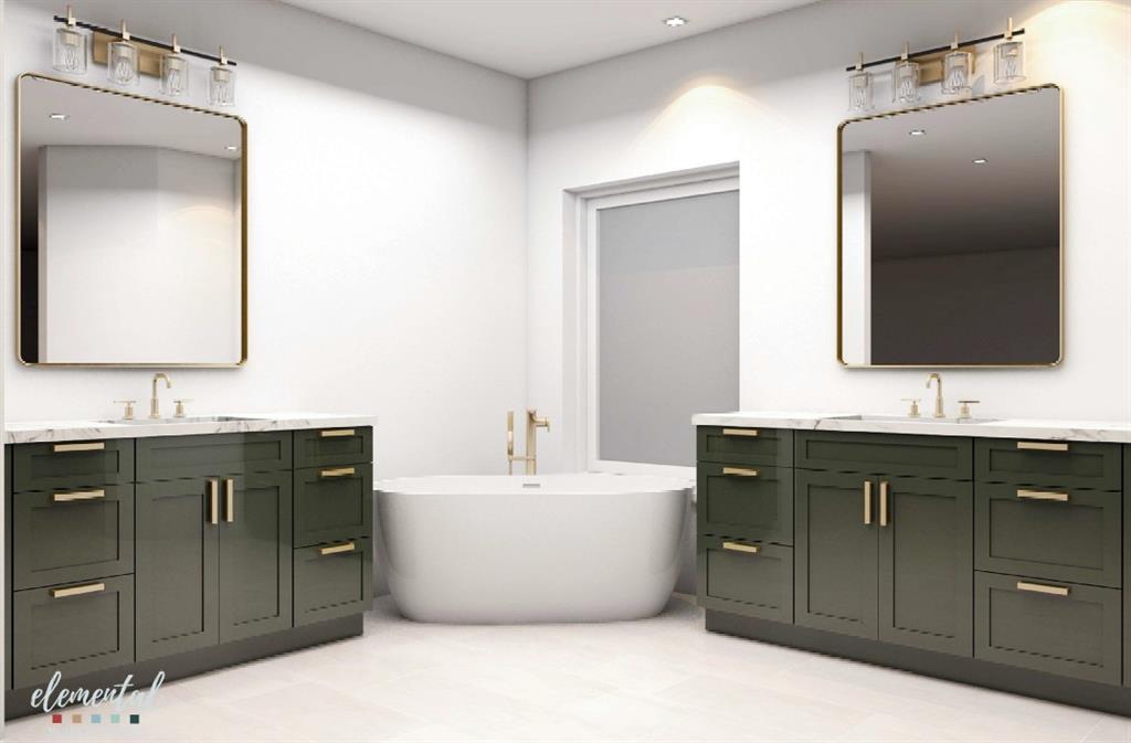 6752 Shoal Creek Road Clermont, GA 30527 - Photo 18 of 65 a bathroom with a tub sink and mirror