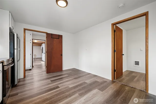 an empty room with a window