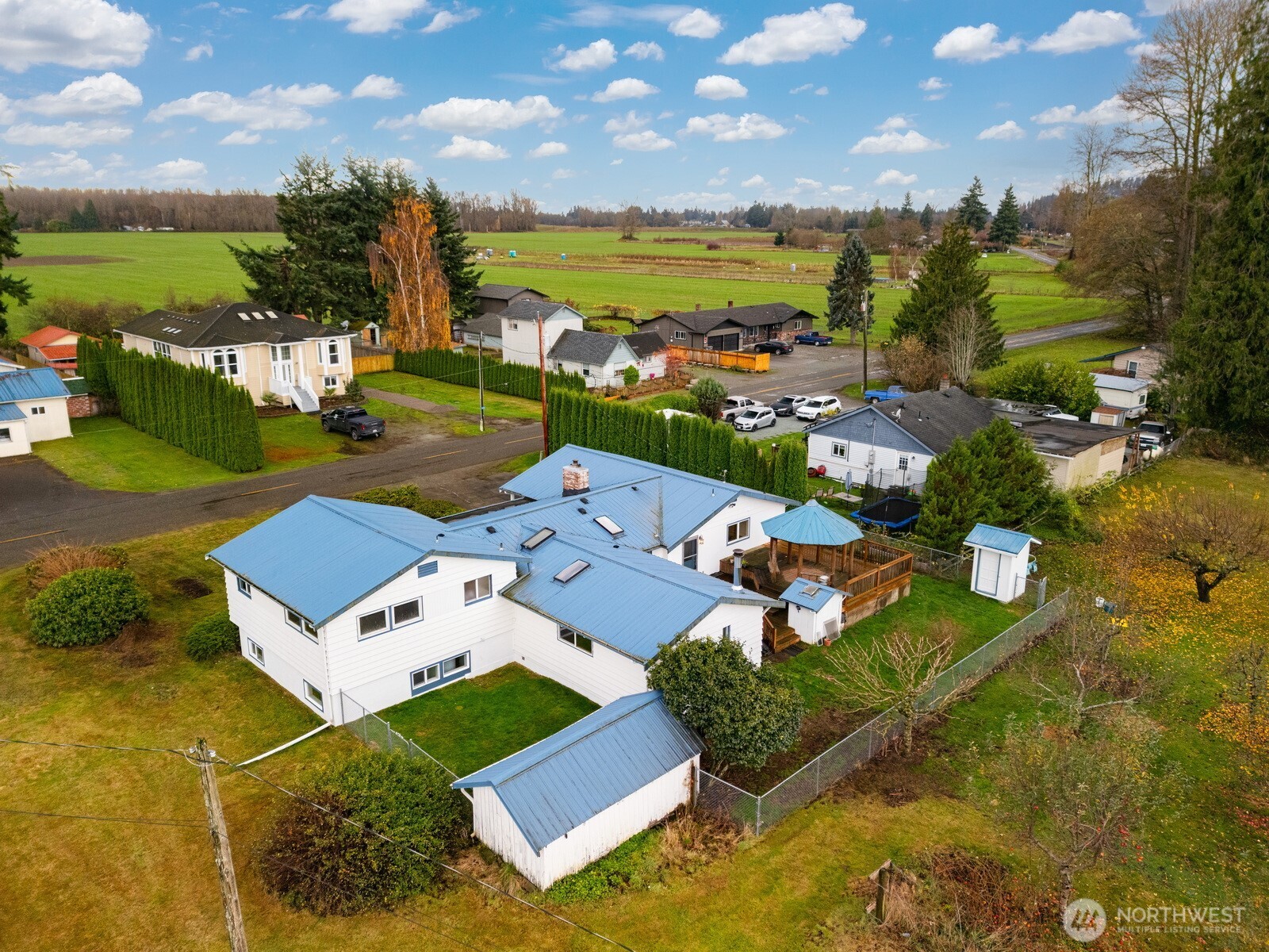 21275 Lafayette Road Sedro-Woolley, WA 98284 - Photo 35 of 40 an aerial view of a house with a garden