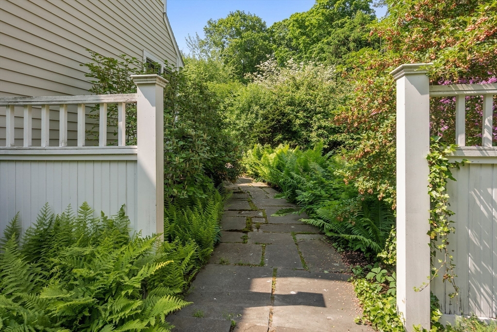647 Boston Post Road Weston, MA 02493 - Photo 25 of 30 a view of a pathway of a house with plants