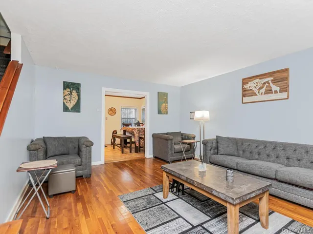 a living room with furniture and a couch