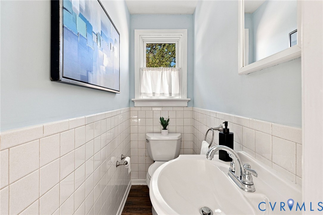 3006 Fortune Road Henrico, VA 23294 - Photo 12 of 26 White subway tile wainscoting with a painted wall,