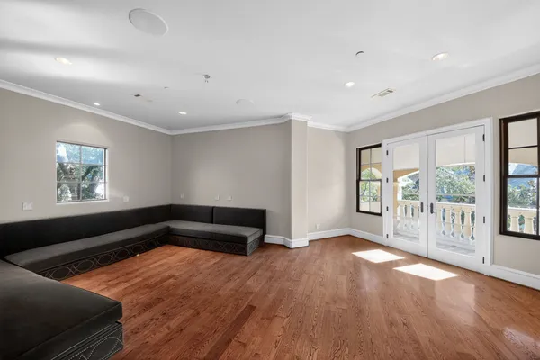 a kitchen with a stove and a microwave