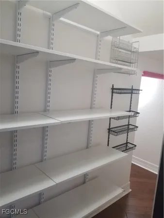 a close view of closet