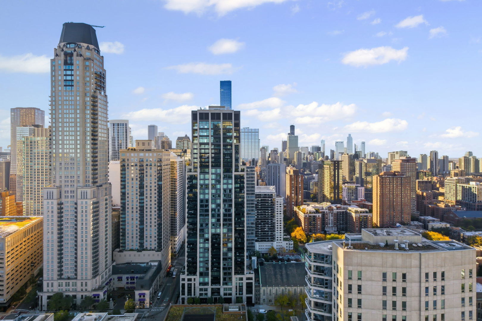 1030 North State Street, Unit 35K Chicago, IL 60610 - Photo 13 of 28 a city view with tall buildings