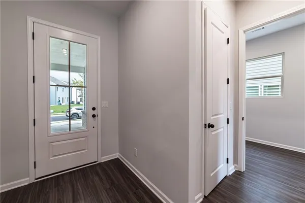 an empty room with a window