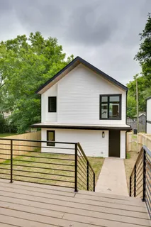 a view of a house with a balcony