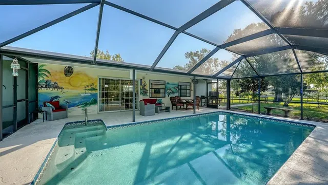 a view of a swimming pool