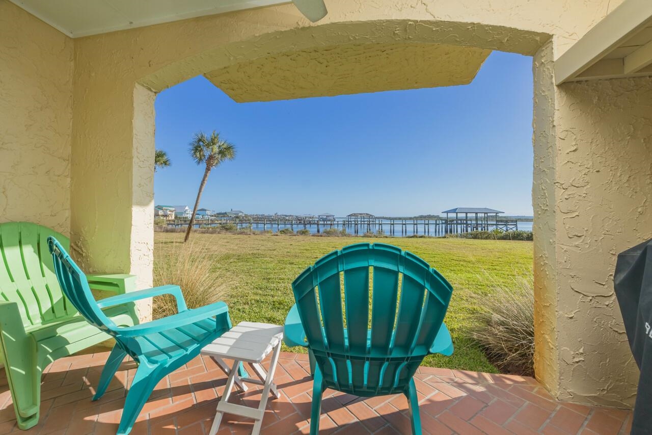 7265 A1A South, Unit B3 St. Augustine, FL 32080 - Photo 17 of 45 a view of a swimming pool with outdoor seating space