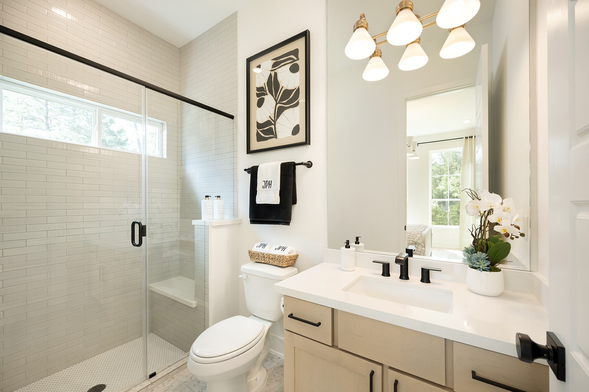 41885 Wendele Way Montgomery, TX 77316 - Photo 15 of 27 a bathroom with a sink a toilet a window and shower
