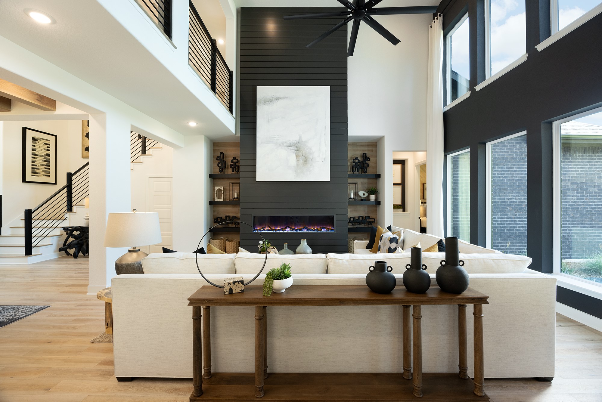 41885 Wendele Way Montgomery, TX 77316 - Photo 6 of 27 a living room with furniture and a fireplace