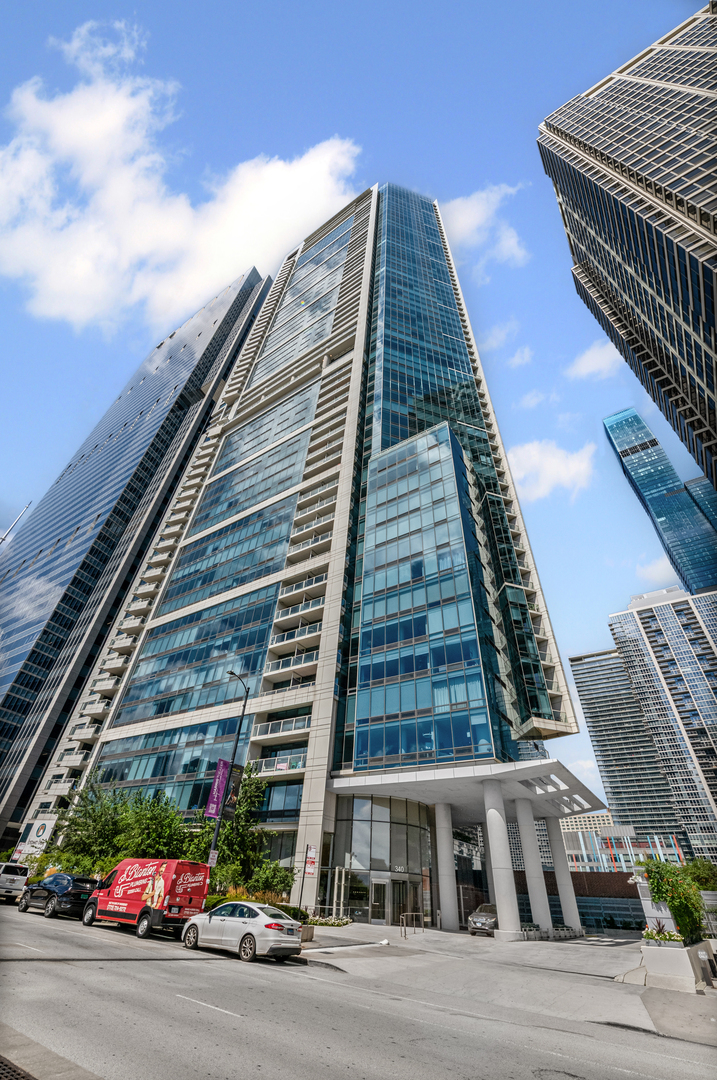 a view of a tall building