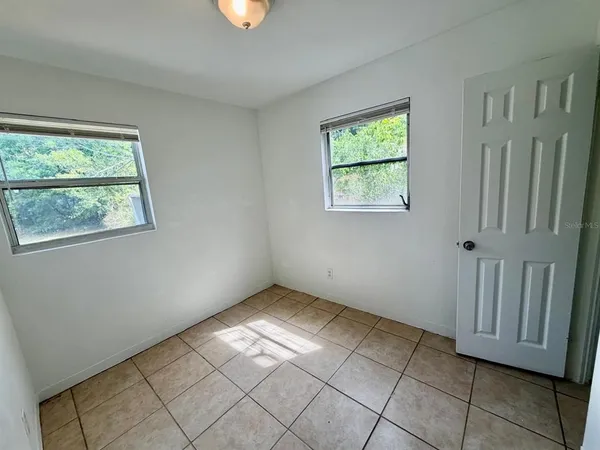 an empty room with entrance