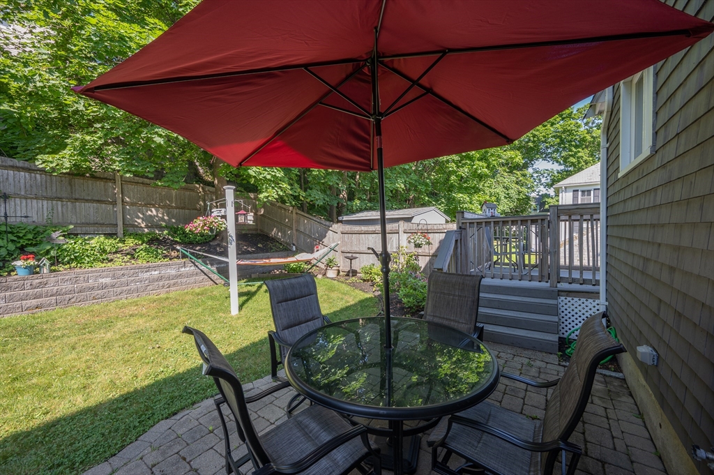 29 Wituwamat Road Weymouth, MA 02191 - Photo 36 of 42 a view of an outdoor sitting area with furniture and backyard