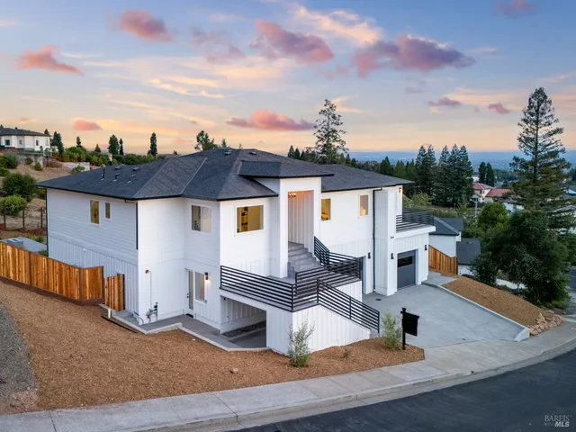 a view of a house with a deck