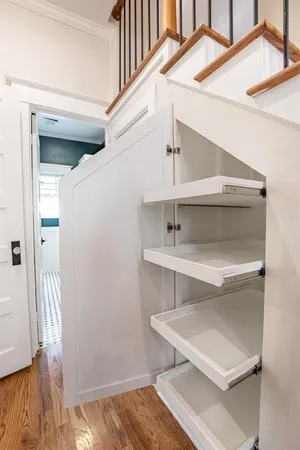 a view of storage and utility room