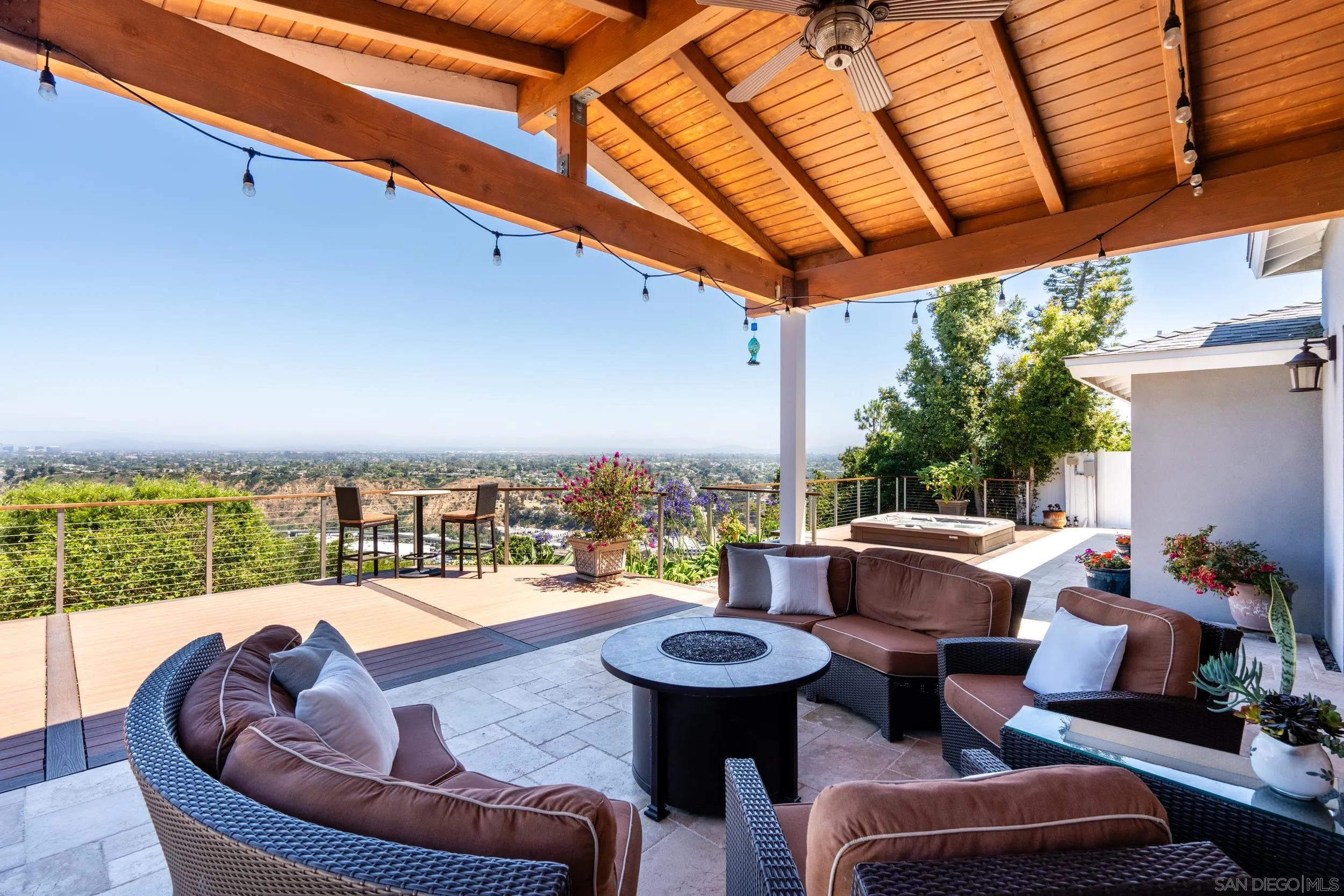 5785 Soledad Mountain Road La Jolla, CA 92037 - Photo 18 of 50 a outdoor sitting area with furniture and city view