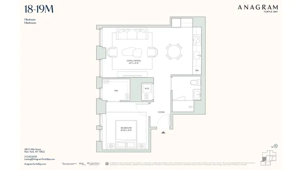 $7,095 | 300 East 50th Street, Unit 19M | Midtown East
