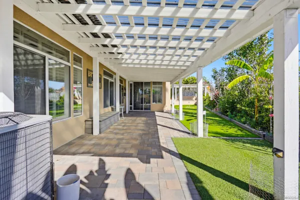 a view of a porch with a porch