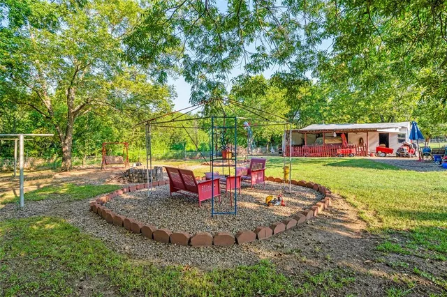 a view of outdoor space yard deck patio and swimming pool