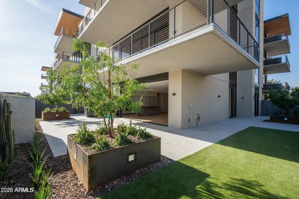 a view of porch with seating space