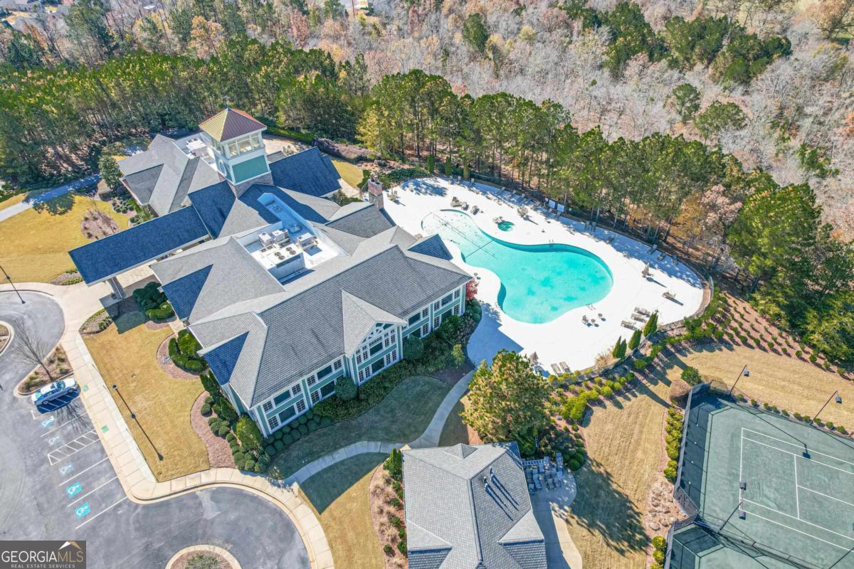 1101 Little Shls Road Greensboro, GA 30642 - Photo 36 of 42 an aerial view of a house with a swimming pool