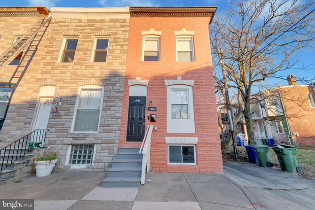 a front view of a building