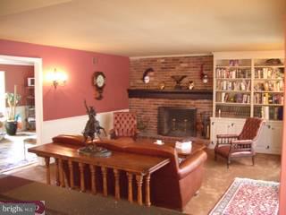6775 Phillips Mill Road New Hope, PA 18938 - Photo 2 of 6 a living room with furniture a fireplace and a table