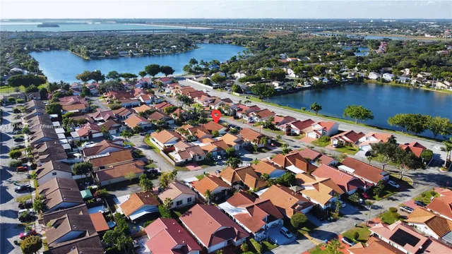 an aerial view of house with outdoor space