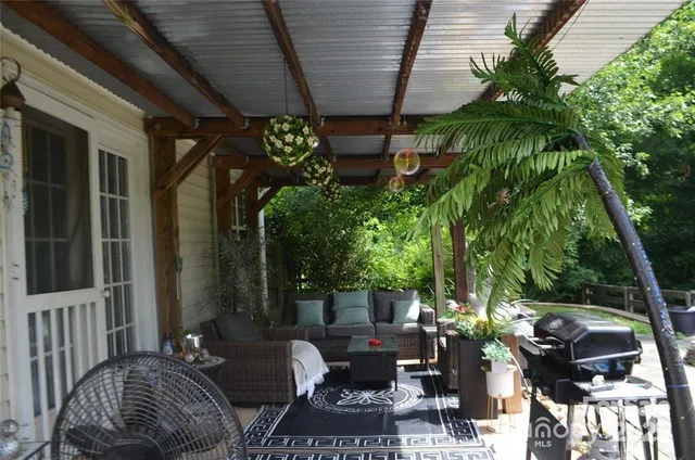 a view of balcony and patio