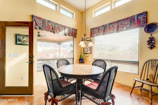 a view of an outdoor space with seating area