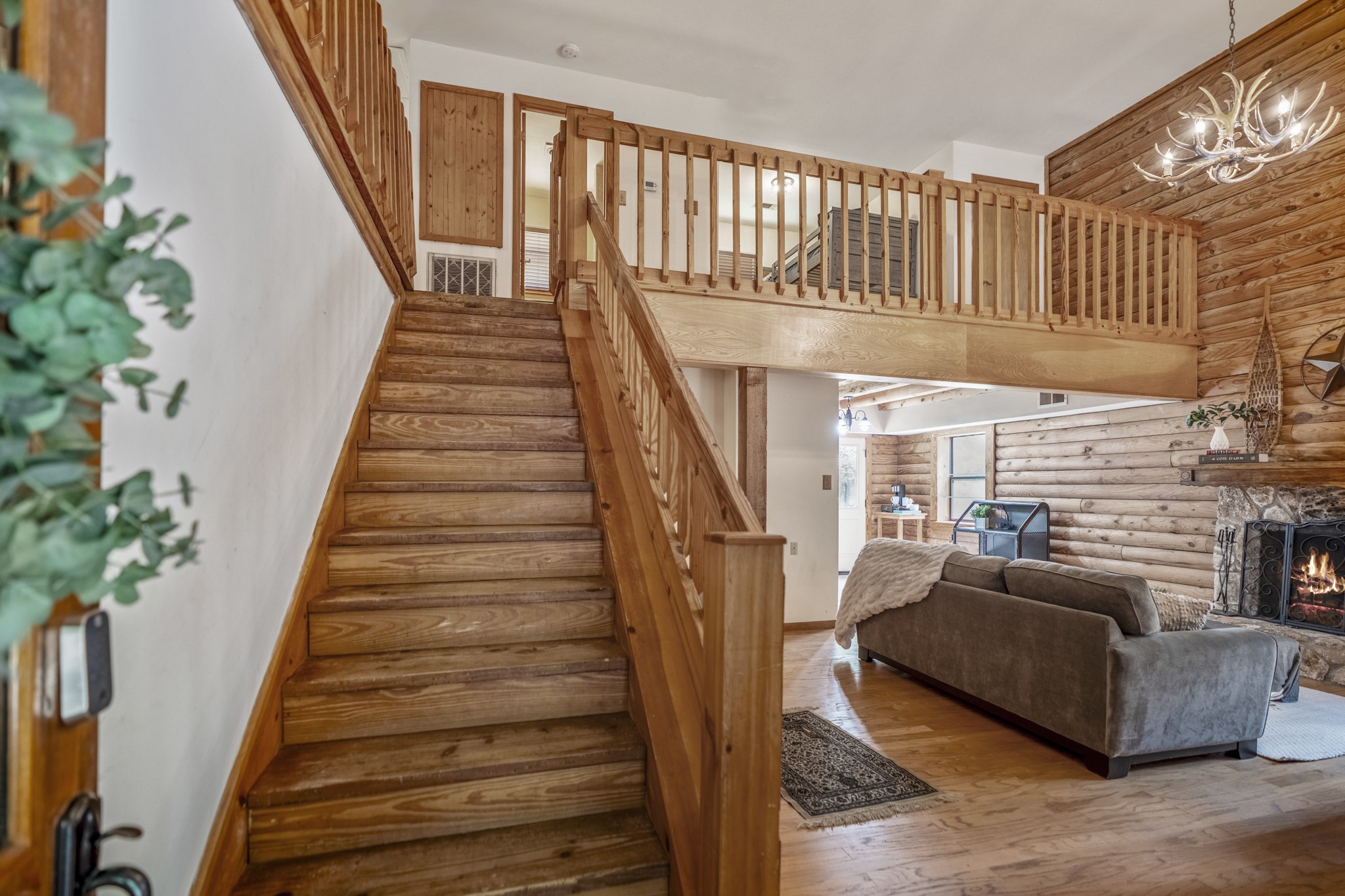 31370 Lazy Ridge Drive Waller, TX 77484 - Photo 10 of 43 View when you first walk into the log cabin.