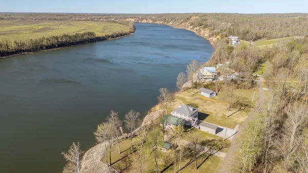 a view of a lake from a balcony