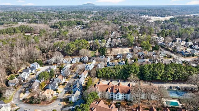 an aerial view of a city