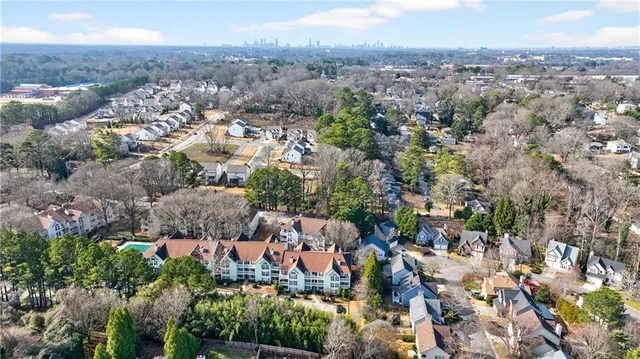 an aerial view of multiple house