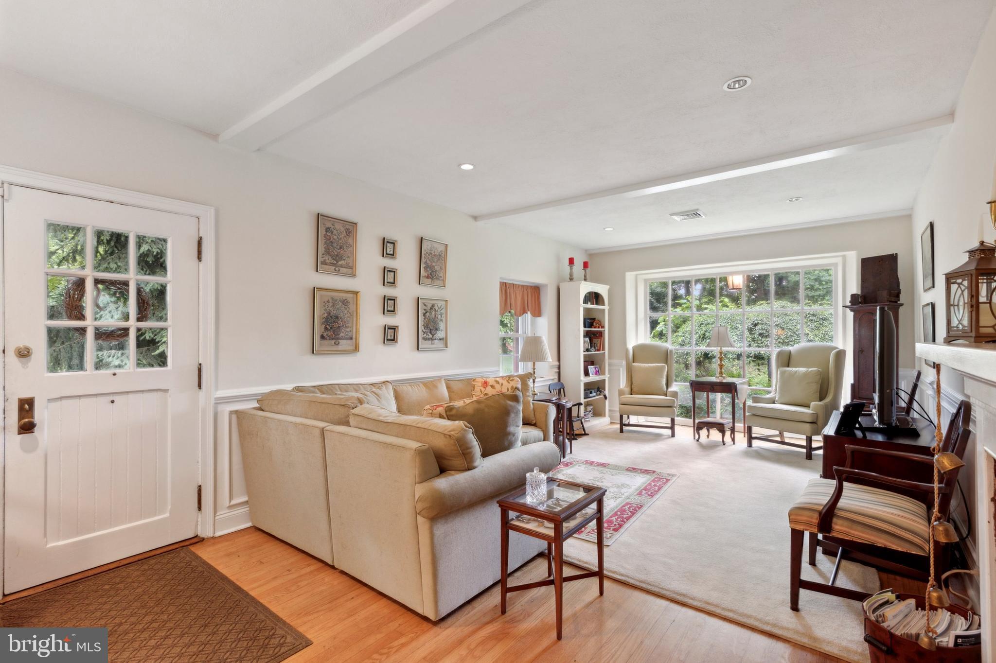 1445 Robinhood Road Jenkintown, PA 19046 - Photo 3 of 23 Living room with window wall
