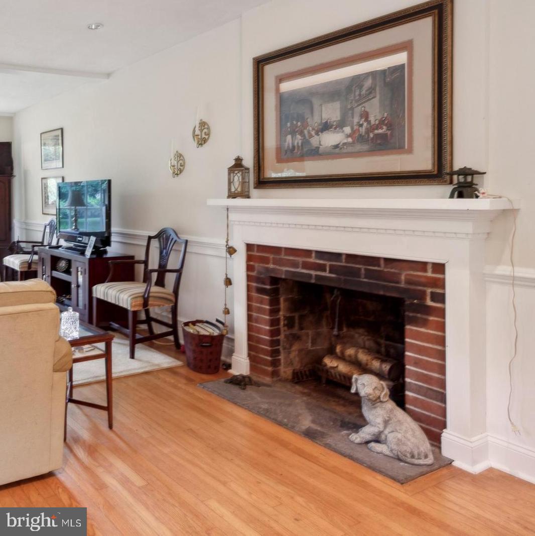 1445 Robinhood Road Jenkintown, PA 19046 - Photo 5 of 23 Living room fireplace