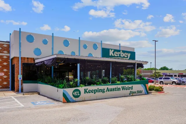 a view of street with sitting area